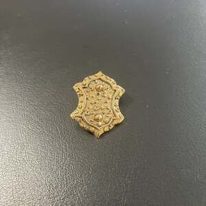 Goldtone FauxPearl Renaissance Maltese Cross Brooch Pendant